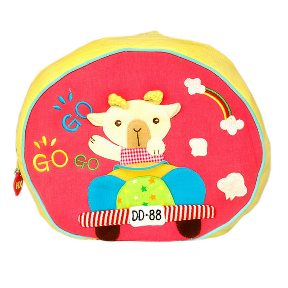 Picture of Blancho Bedding HX-5-RED 9.6 x 8.3 x 2.7 in. Sweet Sheep Design Embroidered Applique Kids Fabric Art School & Outdoor Backpack - Red
