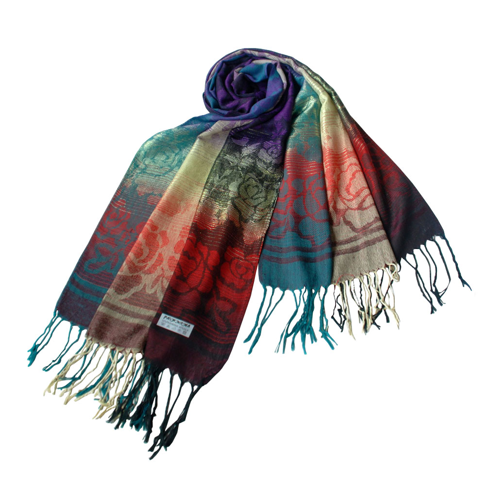 Picture of Blancho Bedding PA-A17-4 Women Rose Patterns Elegant Smooth Touch Woven Pashmina&#44; Shawl or Scarf - Roll