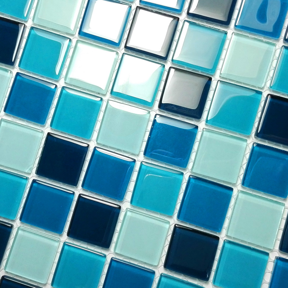 Picture of Blancho TIL-JFD-HP23062-10PC Blue Sea Design Peel & Stick Mosaic Decorative Wall Tile&#44; Multi Color - 10 Piece