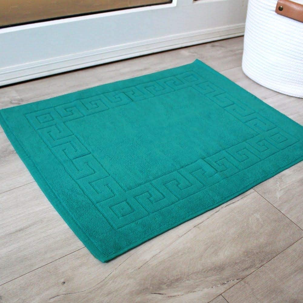 Picture of BLANCHO BEDDING HB-TLT-BM-2-650-GREEN-4PCS 100 Percent Cotton Hurbane Bath Mat Towel Rug for Bathroom Set&#44; Green - 4 Piece