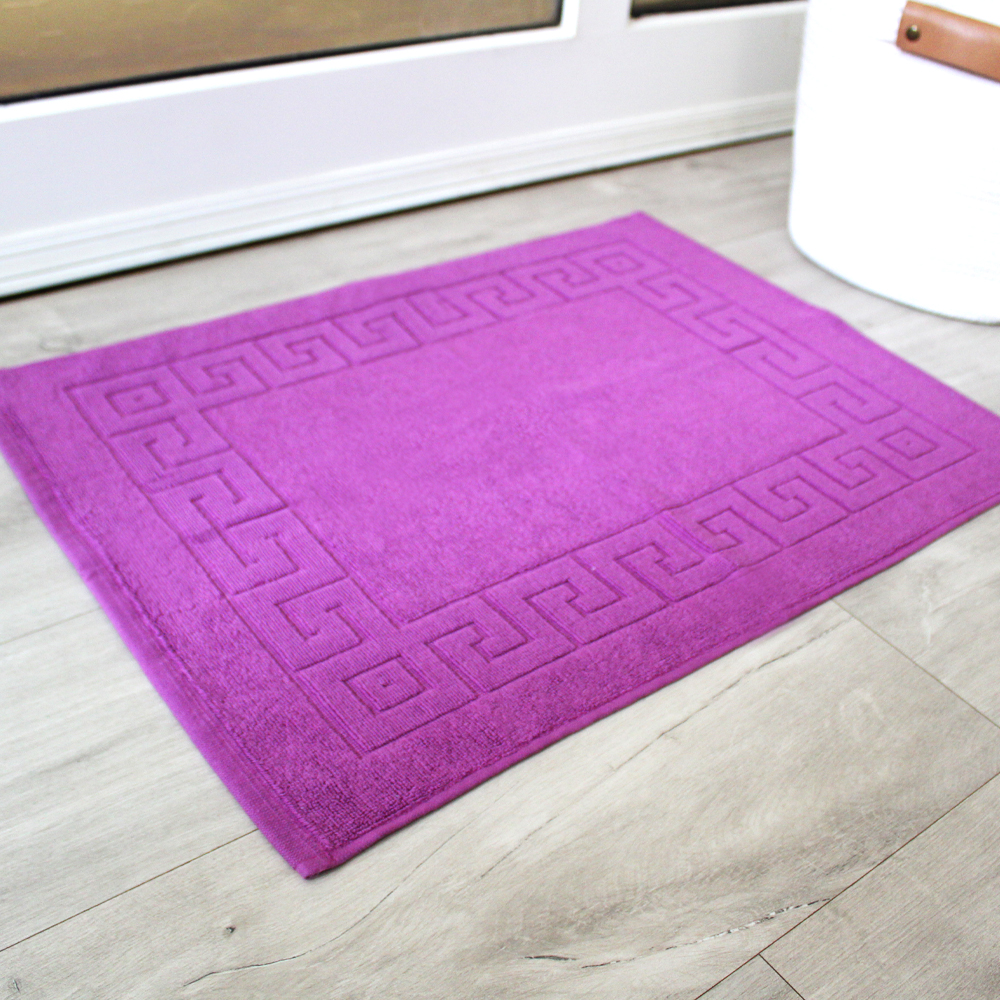 Picture of BLANCHO BEDDING HB-TLT-BM-2-650-PURPLE-1PCS 100 Percent Cotton Hurbane Bath Mat Towel Rug for Bathroom Set&#44; Purple