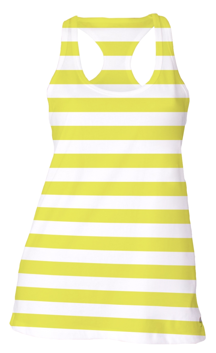Picture of Soffe 1510V3BKXSM Juniors Performance Racer Tank&#44; Kiwi White Stripe - Extra Small
