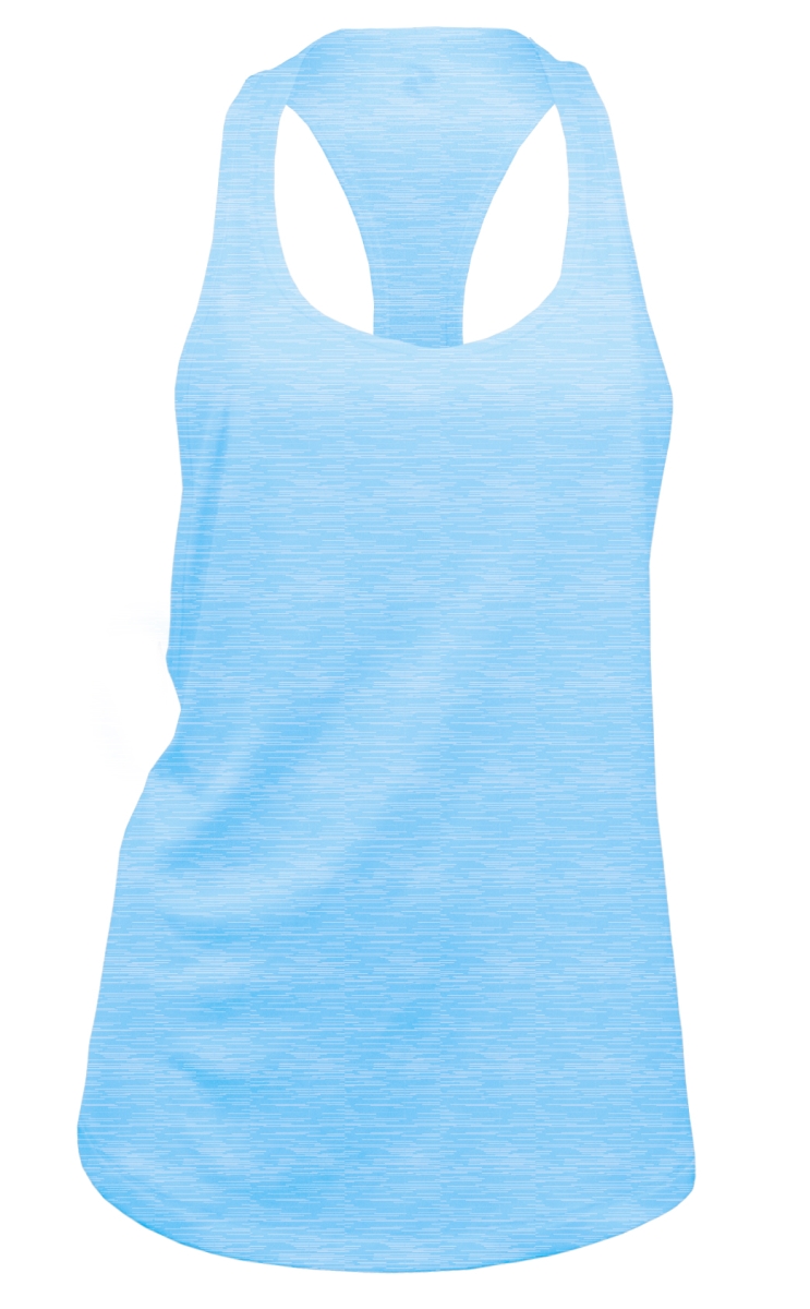 Picture of Soffe 1517V477LRG Juniors Deep Armhole Tank&#44; Cerulean Heather - Large