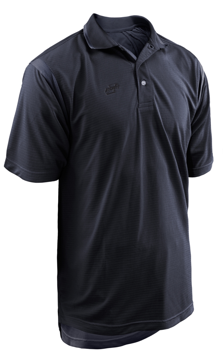 N1803001MED Three Button Performance Jacquard Polo Tee Shirt for Adult, Black - Medium -  Soffe, 802038550195