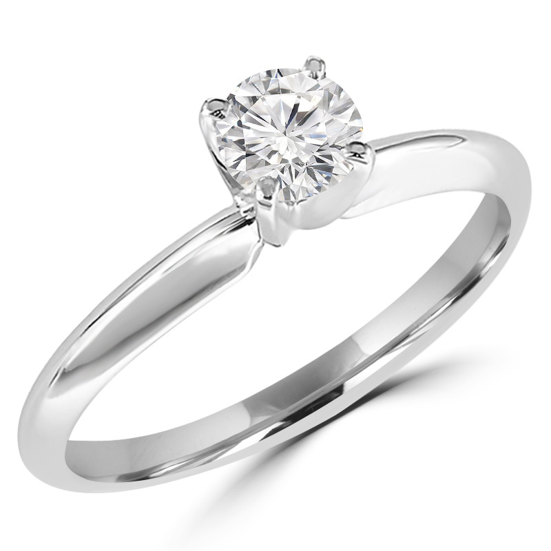 Picture of Majesty Diamonds MD170186 0.25 CT Round Diamond Solitaire Engagement Ring in 10K