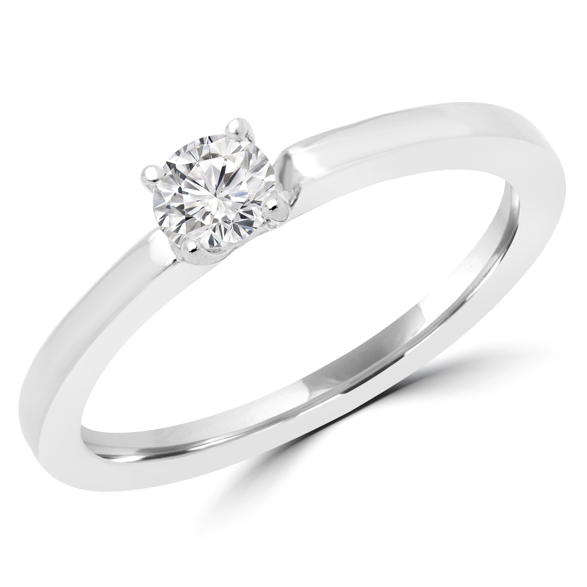 Picture of Majesty Diamonds MDR170049 0.25 CT Round Diamond Promise Solitaire Engagement Ring in 14K