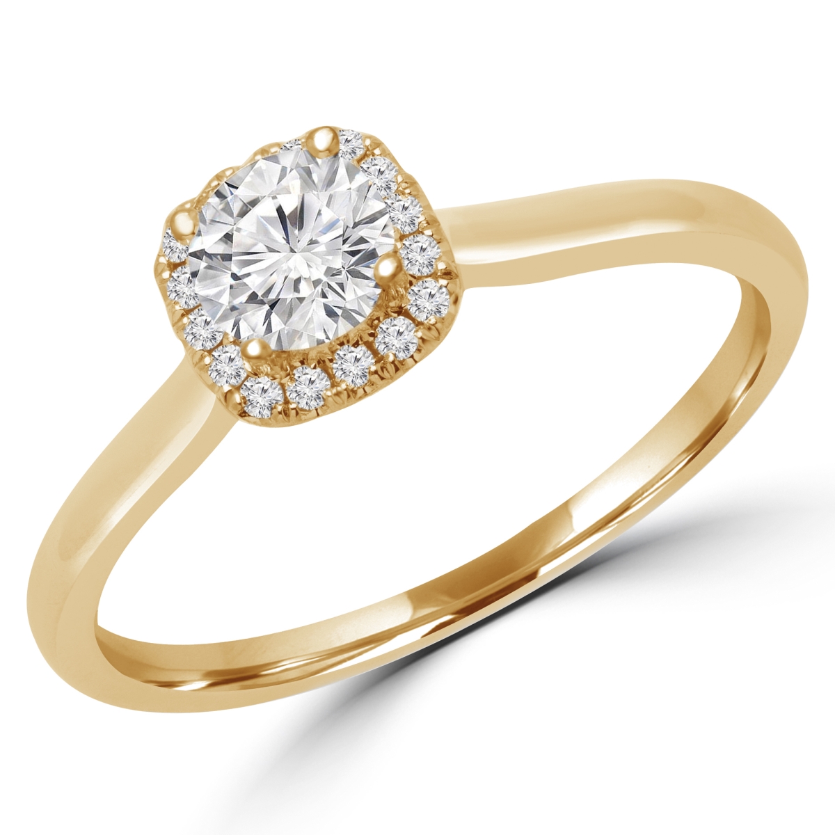 Picture of Majesty Diamonds MD170240 0.37 CTW Round Diamond Promise Halo Engagement Ring in 14K