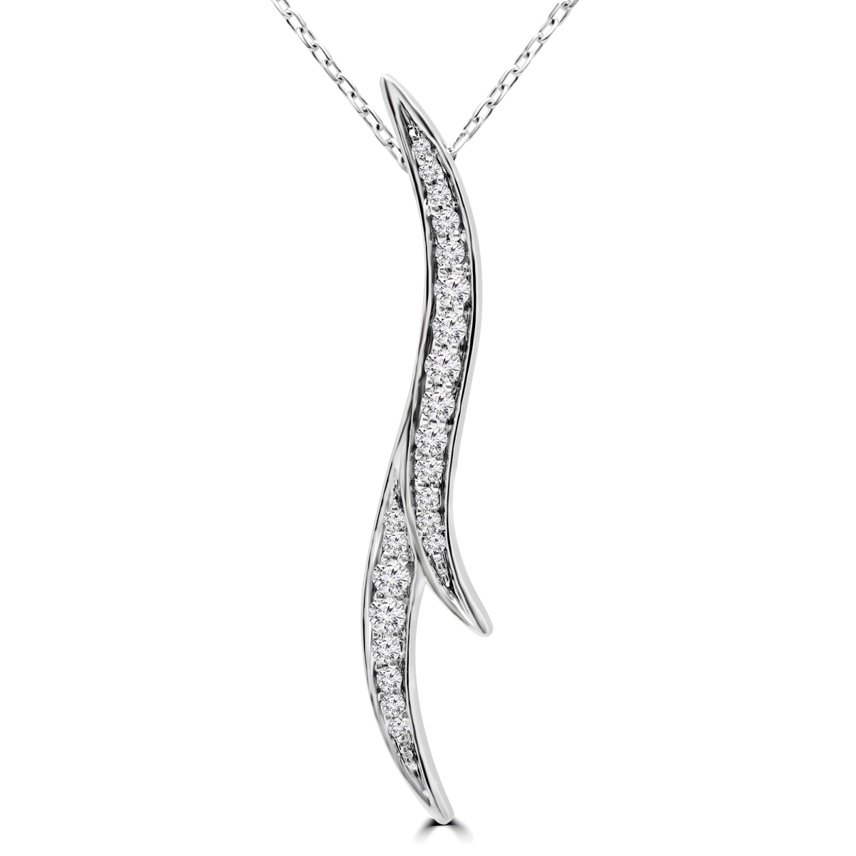 Picture of Majesty Diamonds MDR170167 0.2 CTW Round Diamond Fancy Pendant Necklace in 14K
