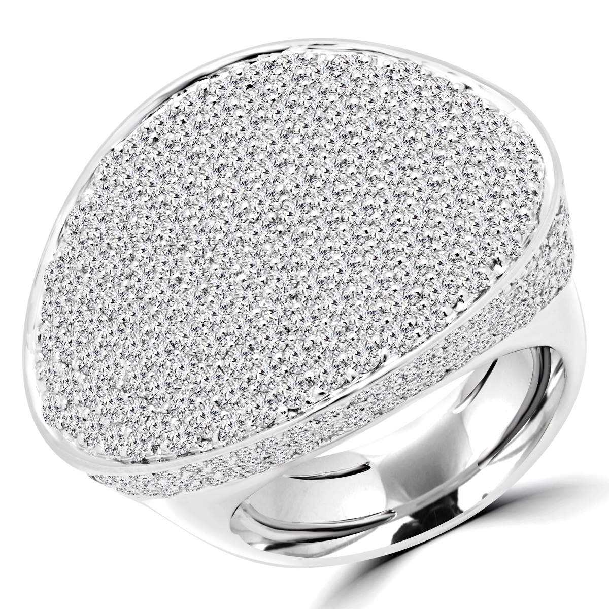 4.4 CTW Round Diamond Cocktail Ring in 14K