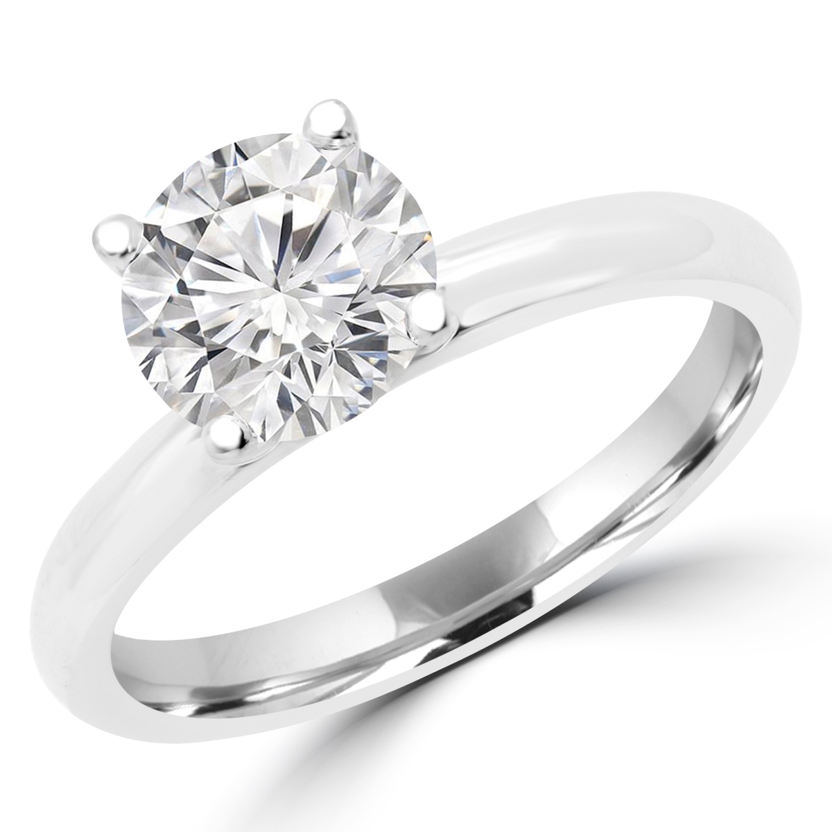 Picture of Majesty Diamonds MD170234 0.25 CT Round Diamond Promise Solitaire Engagement Ring in 14K