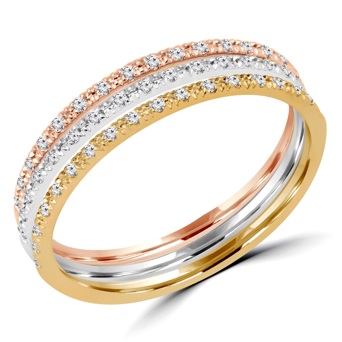 0.14 CTW Round Diamond Cocktail Ring in 14K