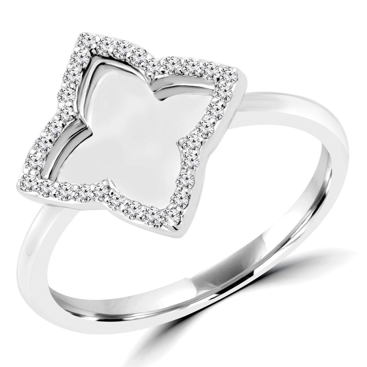 0.16 CTW Round Diamond Cocktail Ring in 14K