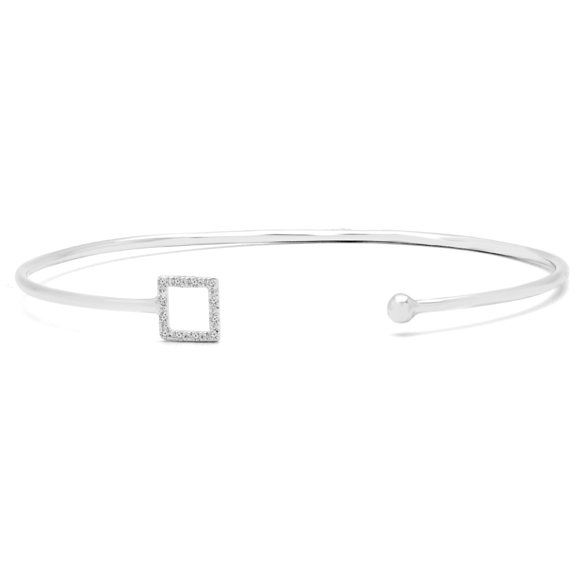 MDR170130 0.50 CTW Round Diamond Bangle Bracelet in 14K