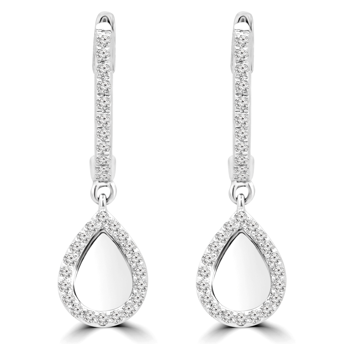 0.25 CTW Round Diamond Drop Dangle Earrings in 14K