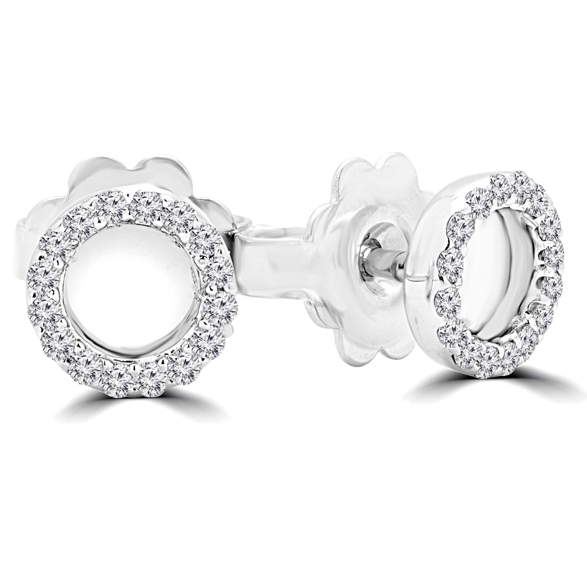 0.16 CTW Round Diamond Stud Earrings in 14K