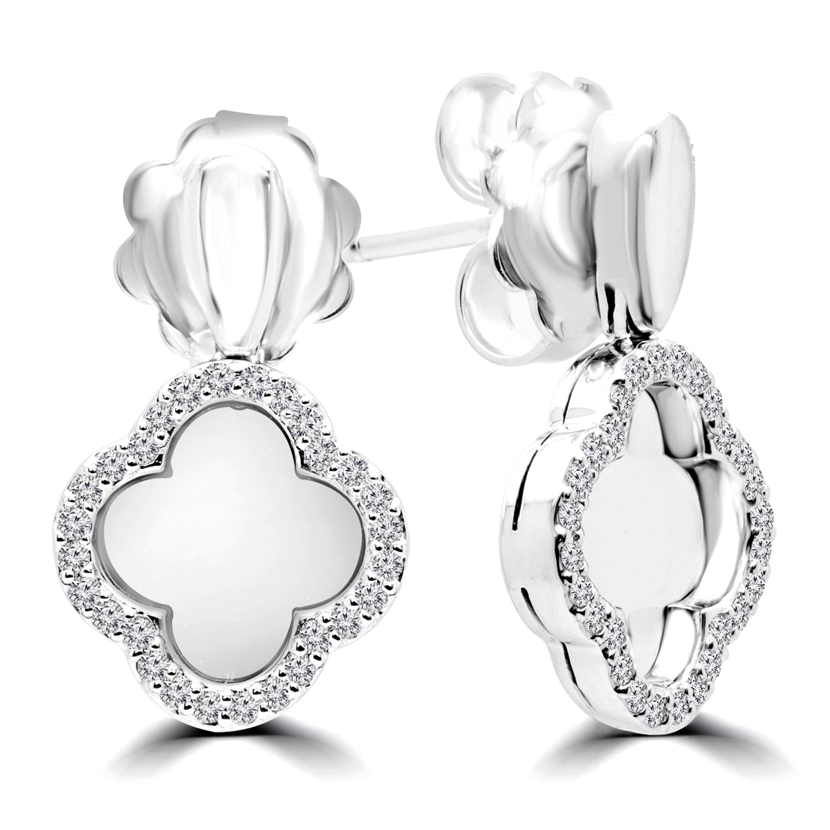 0.14 CTW Round Diamond Stud Earrings in 14K