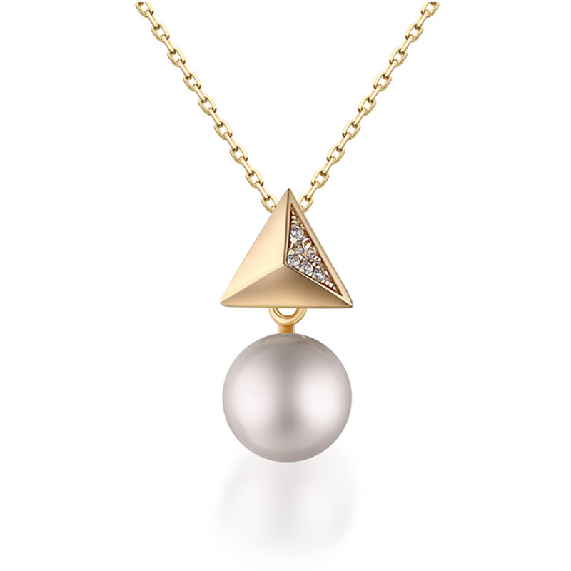 Picture of Majesty Diamonds MDS170333 3 CTW Round White Pearl Fancy Pendant Necklace in .925 Sterling Silver