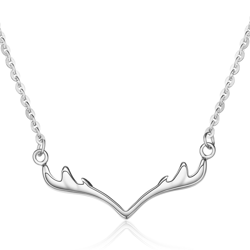 Picture of Majesty Diamonds MDS170380 Antler Fancy Pendant Necklace in .925 Sterling Silver