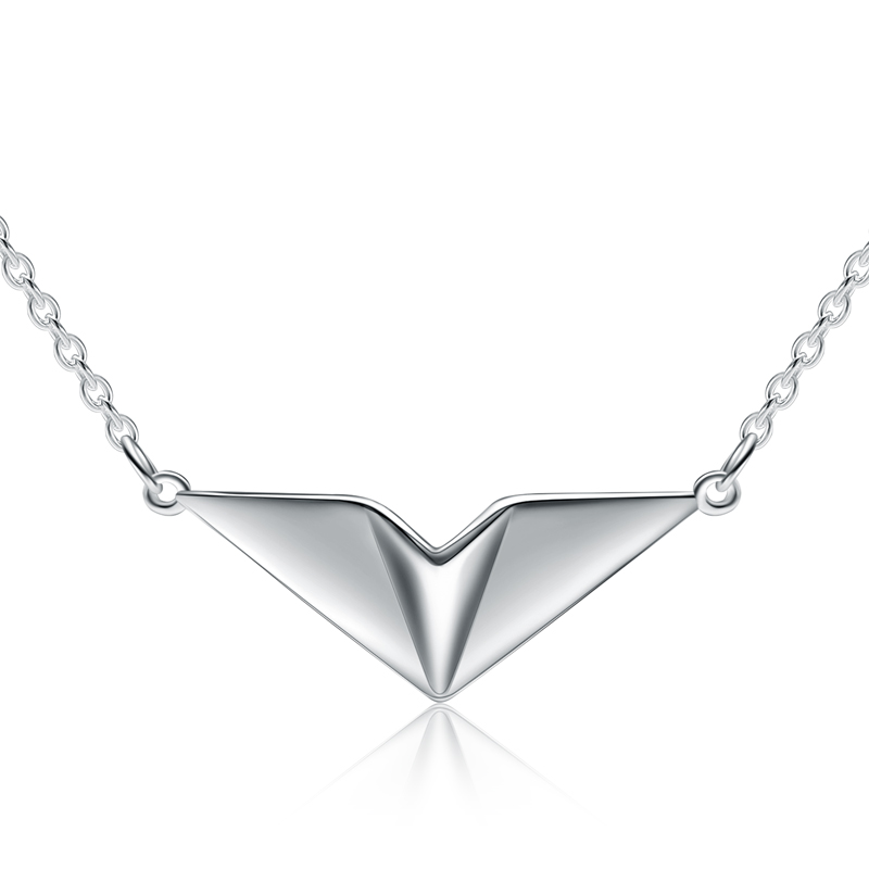 Picture of Majesty Diamonds MDS170386 Triangle Fancy Pendant Necklace in .925 Sterling Silver