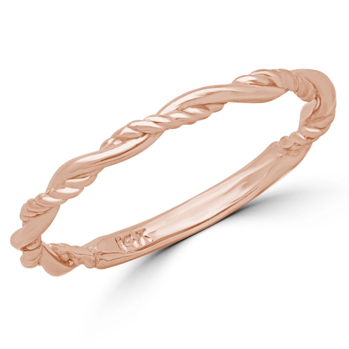 Classic Wedding Band Ring in 14K Rose Gold - Size 4