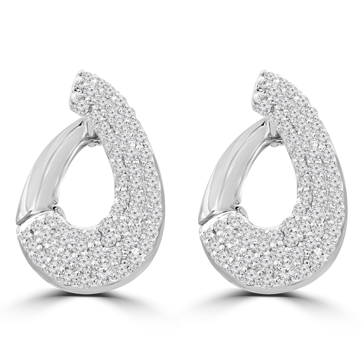 0.5 CTW Round Diamond Dangle & Drop Earrings in 14K White Gold -  Great Gems, GR3058984