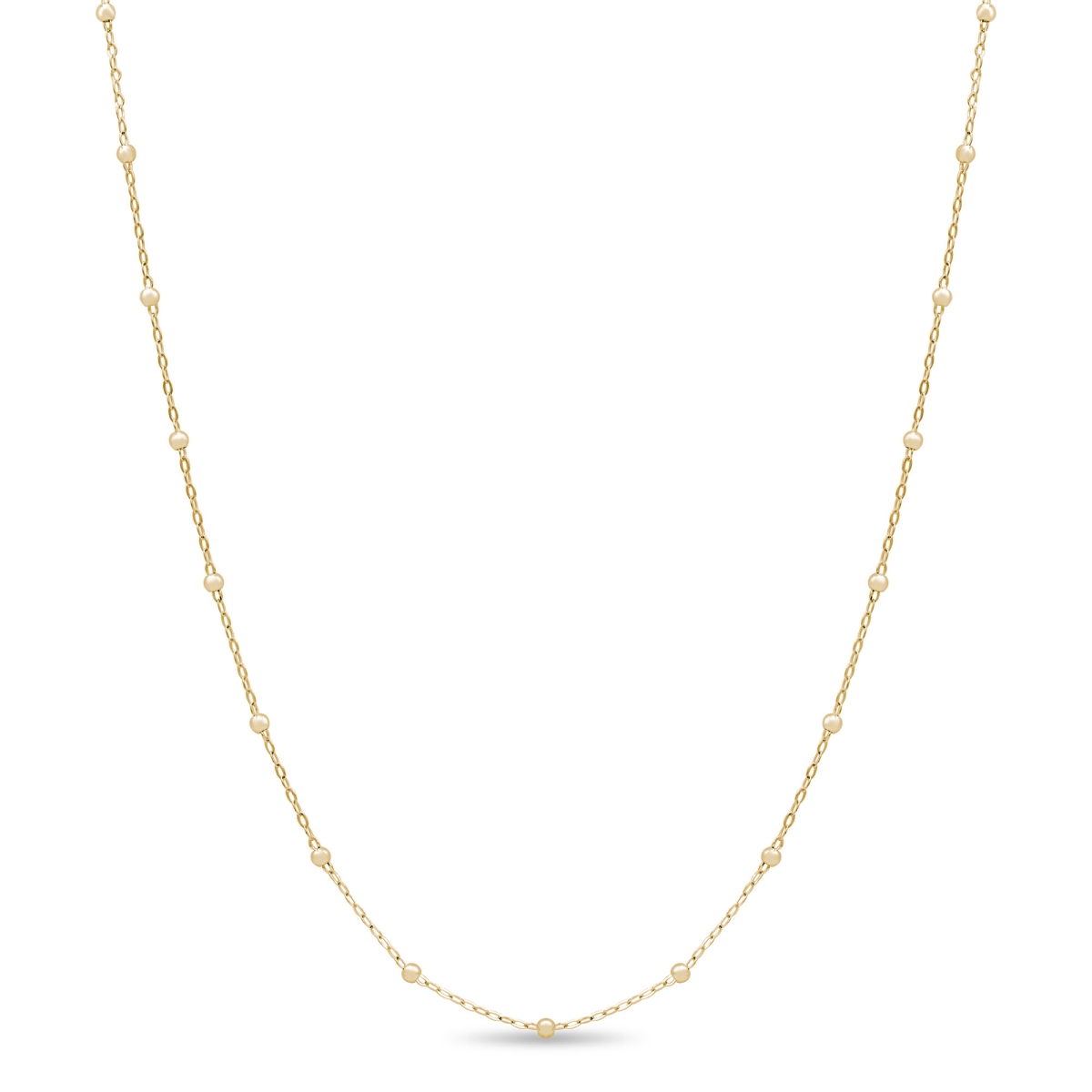 Picture of Majesty Diamonds MDR220249 Beads by The Yard Beaded Chain Necklace in 14K Yellow Gold