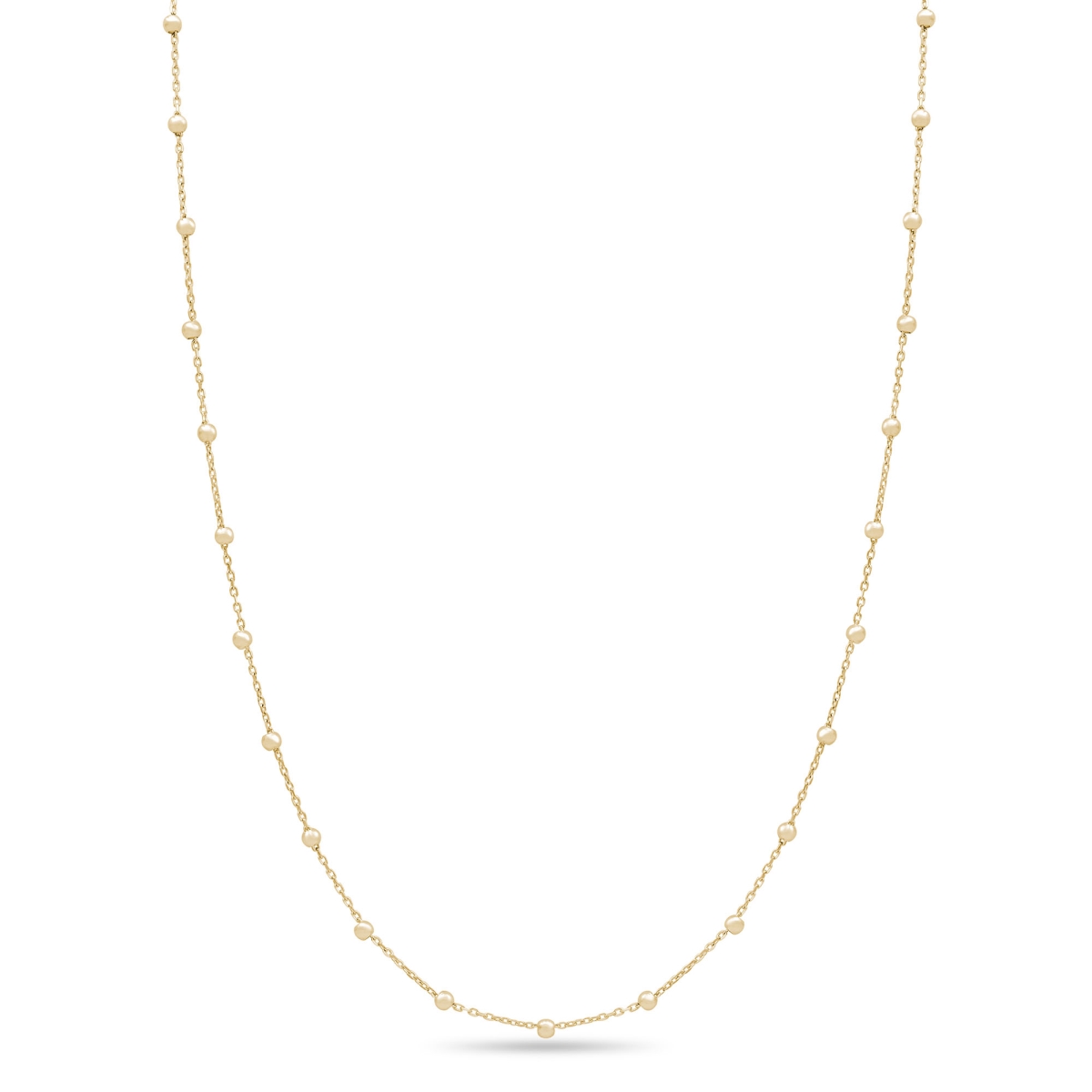 Picture of Majesty Diamonds MDR220250 Beads by The Yard Beaded Chain Necklace in 14K Yellow Gold