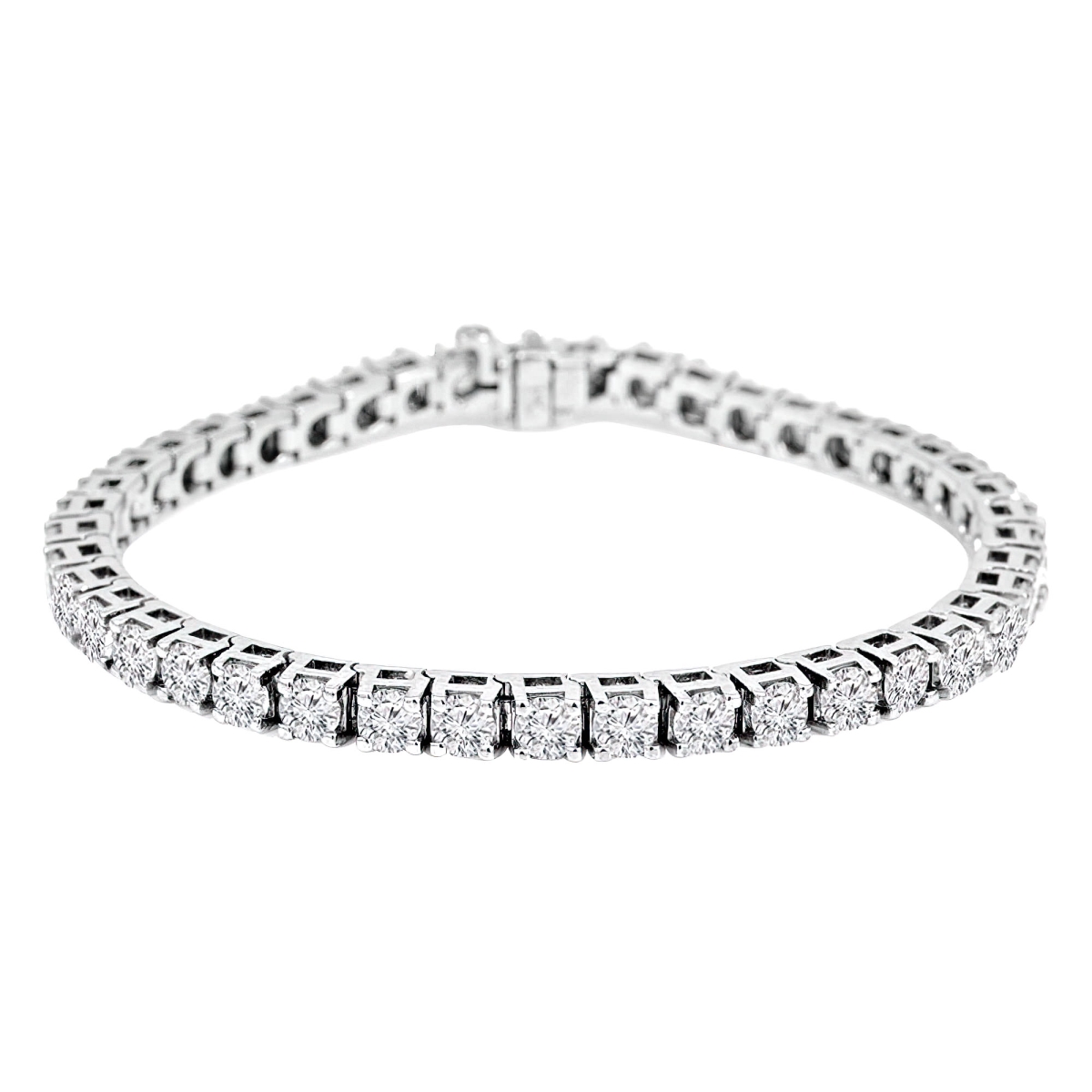 Picture of Majesty Diamonds MD240280 2.66 CTW Round Lab Created Diamond Tennis Bracelet in 14K White Gold