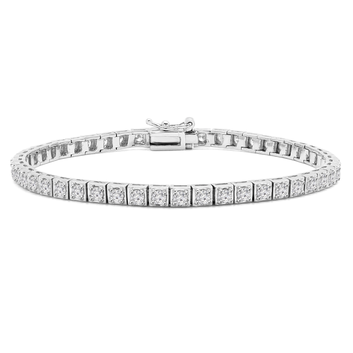 Picture of Majesty Diamonds MD240283 1.6 CTW Round Lab Created Diamond Tennis Bracelet in 14K White Gold