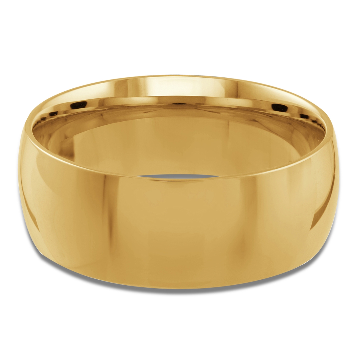 MD250013-5.5 7 mm Comfort Fit Classic Men Wedding Band Ring - 14K Yellow Gold - Size 5.5