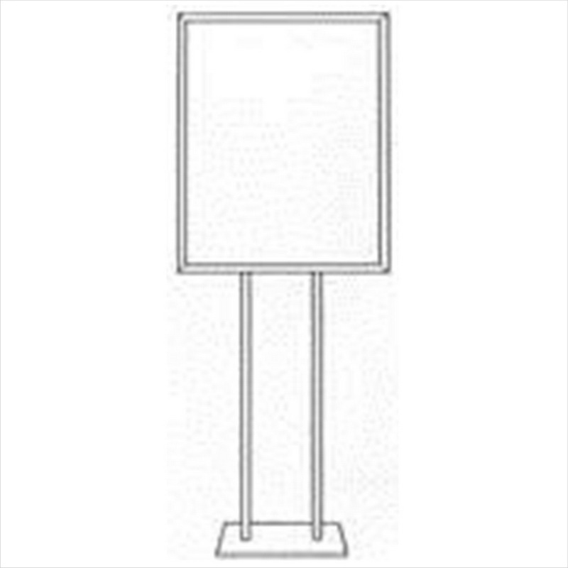 22 x 28 in. Flat Base Bulletin Sign Holder, Matte Black
