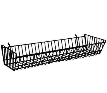 Picture of AMKO BSK12-BLK 24 x 10 x 5 in. Double Sloping Basket, Black