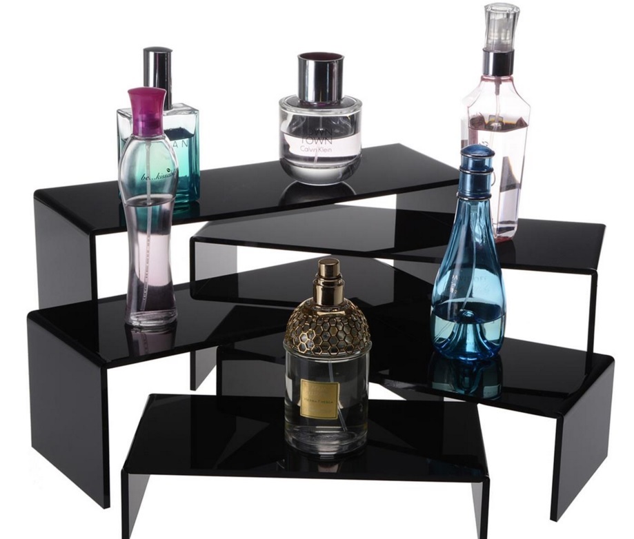 Picture of AMKO CTP1104 11 gal Acrylic U Shaped Display Riser, Black - Set of 5