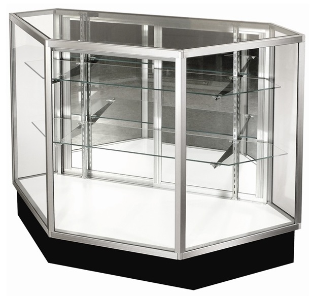 42 in. Pentagonal Corner Showcase