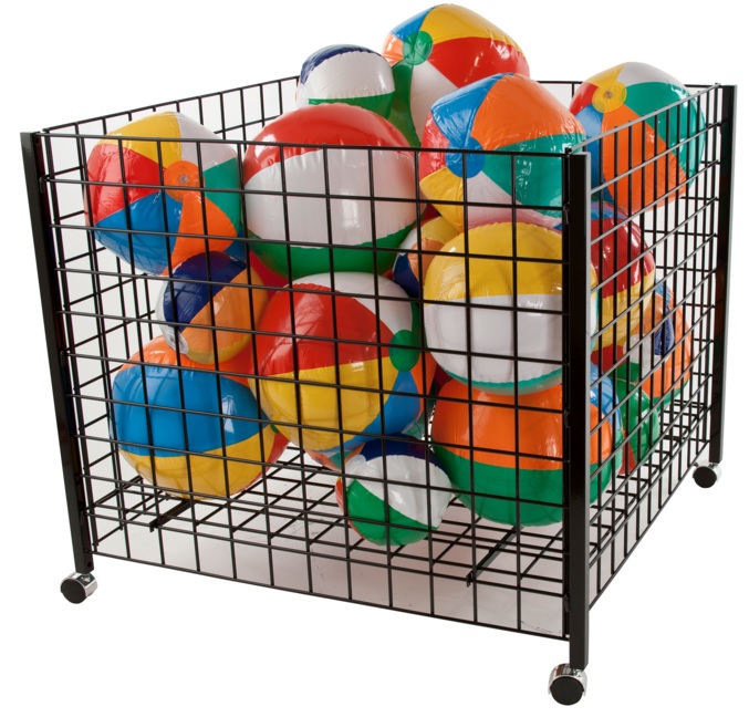 Adjustable Bottom Dump Bins with 2 in. Casters, Black