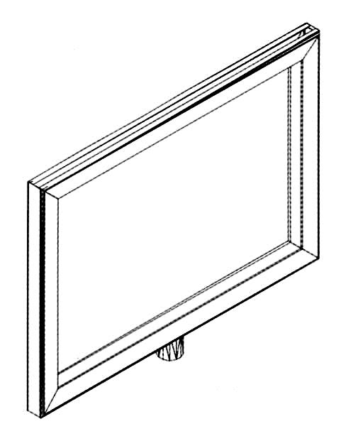 MC57-CH 5 x 7 in. Metal Sign Holder, Chrome