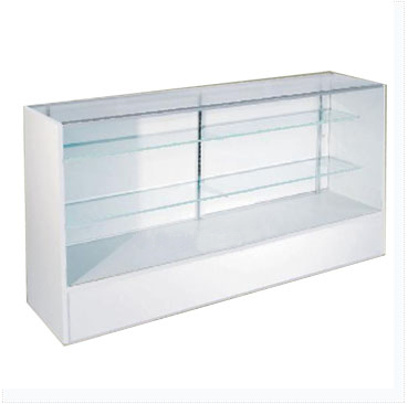 72 in. Full Vision Showcase, White