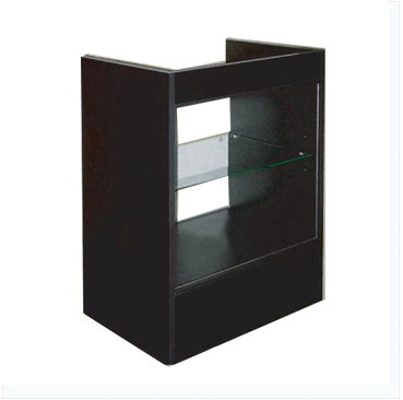 Picture of AMKO SCRGB Cash Register Stand with Glass, Black