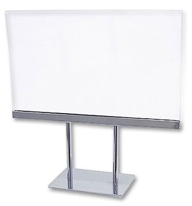 Picture of AMKO SHPK57 7 x 5.5 in. Acrylic Sign Holder with Chrome Base