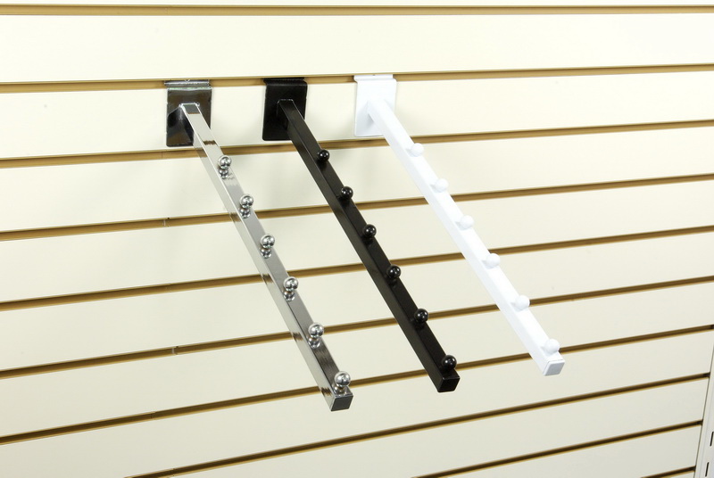 SP-6B Square Tube 6-Ball Waterfall for Slatwall, Chrome