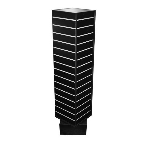 12 x 12 x 54 in. Slatwall Rotating Unit, Black