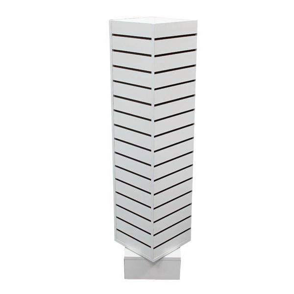 12 x 12 x 54 in. Slatwall Rotating Unit, White