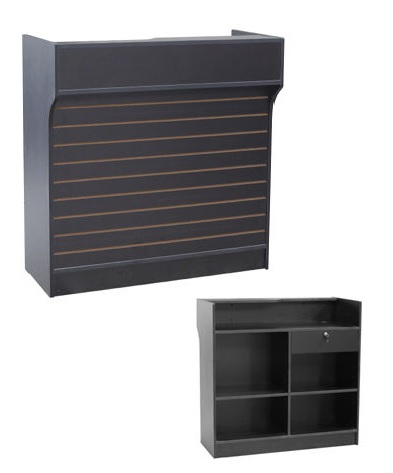 4 ft. Ledgetop Register Counter, Black