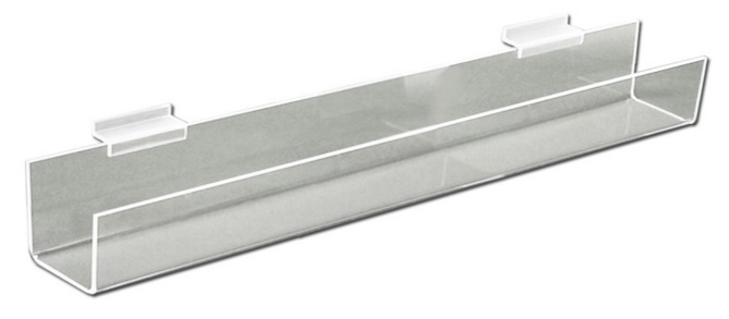 SWPJB24 0.19 x 24 in. Slatwall J-Rack Flat Bottom for Book