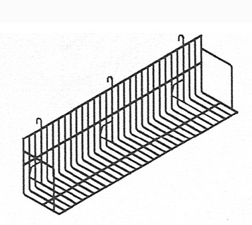 24 in. Video Shelf for Gridwall & Slatwall, White