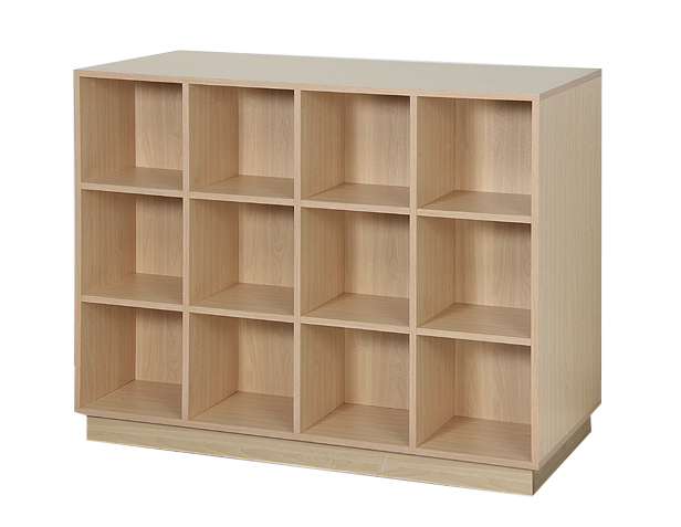 Picture of AMKO WIC24 12 in. 24 Wood Cubbie Double Sided Display&#44; Maple