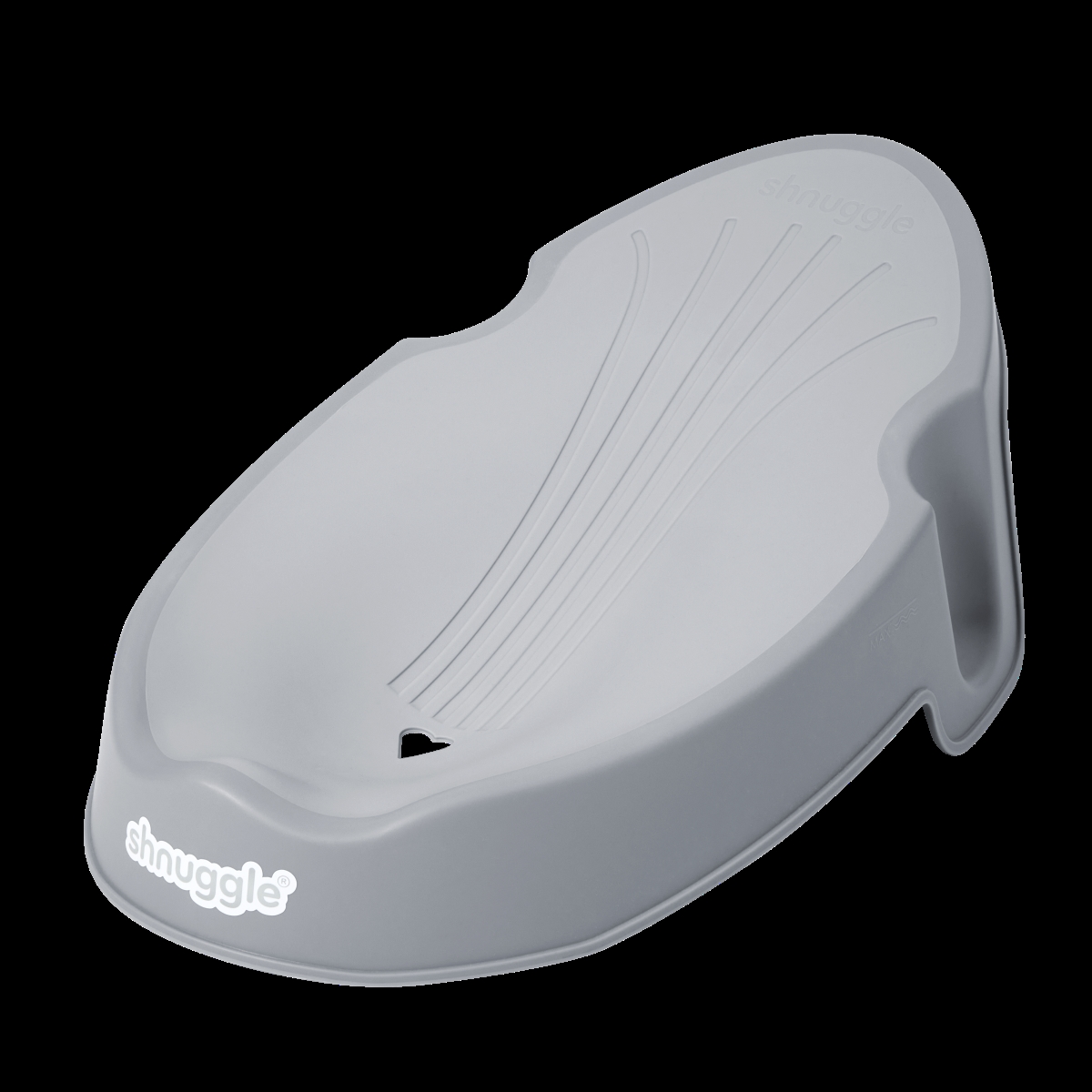 Shnuggle Newborn Baby Bath Support | Ergonomic, Non-Slip & Quick-Dry | From 0-3 months - Pebble Grey