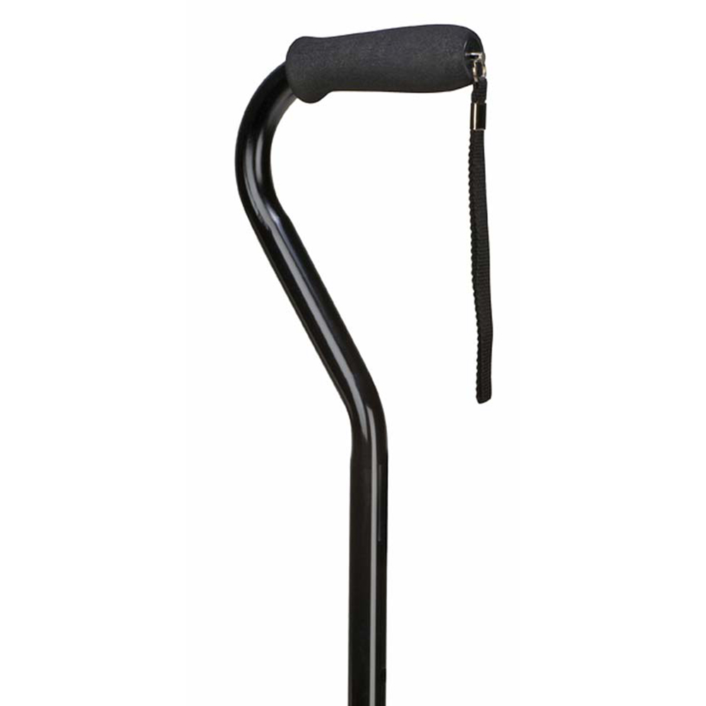 ZZRADL177 Aluminum Adjustable Cane with Foam Grip Handle, Black