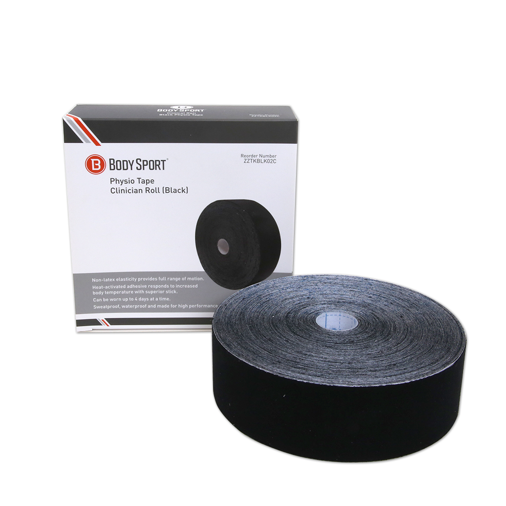 Picture of Body Sport ZZTKBLK02C 2 in. x 33.5 Yards Body Sport Latex Free & Water Resistant Physio Tape Clinical Roll&#44; Black