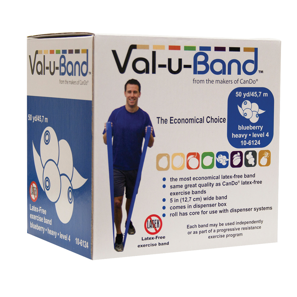 FAB711BB 50 Yards Latex-Free Val-U Exercise Band, Blueberry